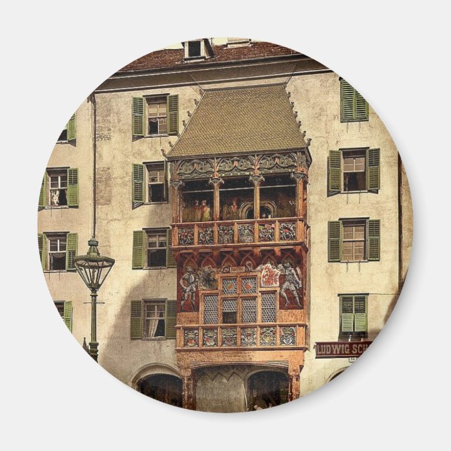 Innsbruck, Goldener Porch, Tirol, Österreich-Ungar Magnet (Vorne)