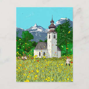 Innsbruck Landschaft Whimsikkunst Postkarte