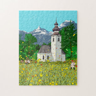 Innsbruck Landschaft Whimsikkunst Puzzle