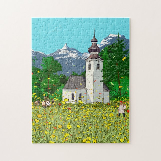 Innsbruck Landschaft Whimsikkunst Puzzle (Vertikal)