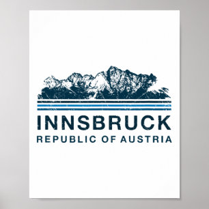 Innsbruck Österreich Berge Österreich Skifahren Vi Poster