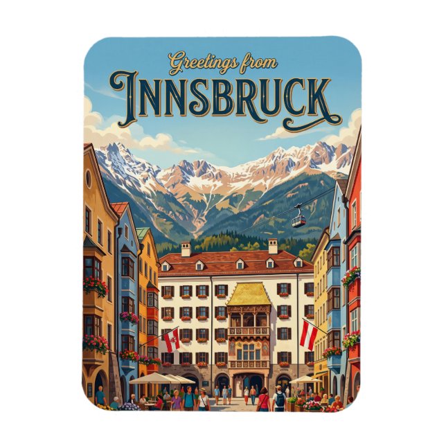 Innsbruck Österreich Magnet (Vertikal)