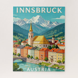 Innsbruck Österreich Reise Bergansichten Puzzle