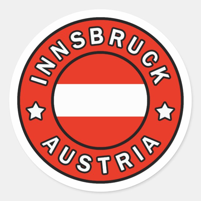 Innsbruck Österreich Runder Aufkleber (Vorderseite)