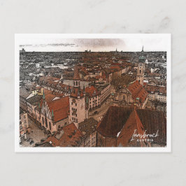 Innsbruck Österreich Schöne Farbstift Landschaft Postkarte