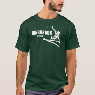 Innsbruck Österreich Skifahrer T-Shirt