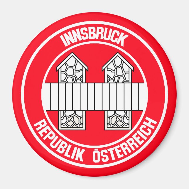 Innsbruck RundEmblem Magnet (Vorne)