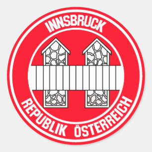 Innsbruck RundEmblem Runder Aufkleber