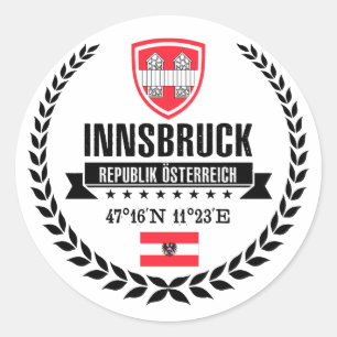 Innsbruck Runder Aufkleber