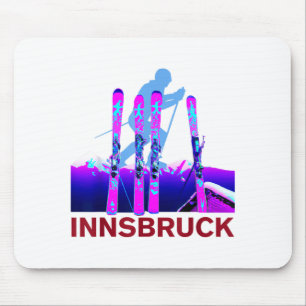Innsbruck Skifahren & Snowboardfahren Retro 90er Mousepad