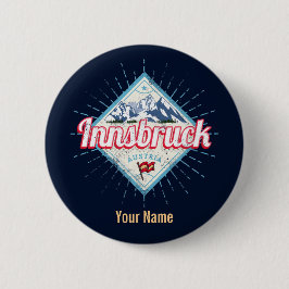 Innsbruck Tirol Österreich Retro Alpen Vintag Button