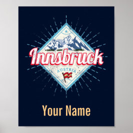 Innsbruck Tirol Österreich Retro Alpen Vintag Poster