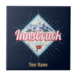 Innsbruck Tirol Österreich Retro Alpen Vintage Fliese