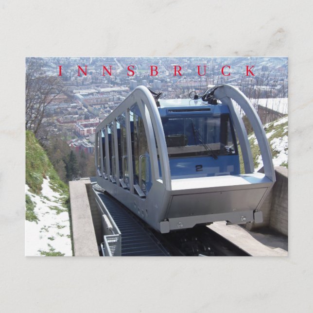 Innsbrucker Standseilbahn-Aussicht Postkarte (Vorderseite)
