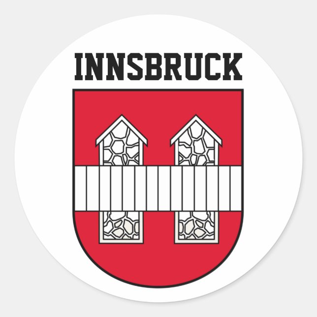 Innsbrucker Wappen - ÖSTERREICH Runder Aufkleber (Vorderseite)