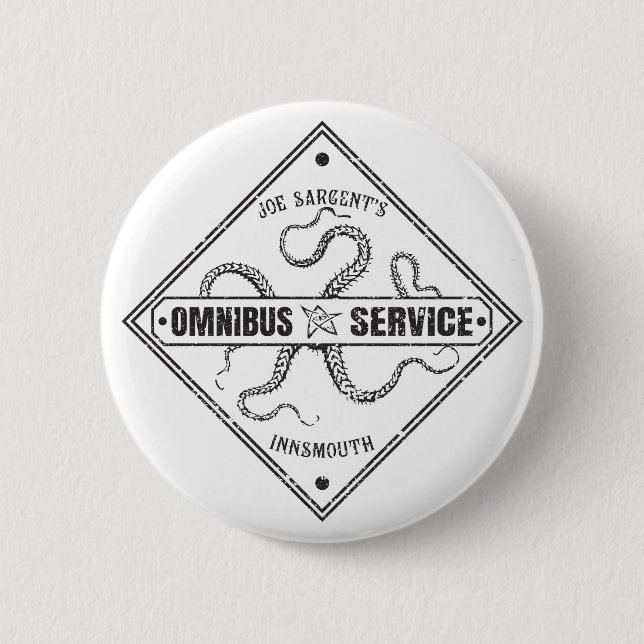 Innsmouth Bus Service Joe Sargent Button (Vorderseite)