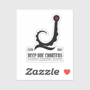 Innsmouth Fischen Tours Cthulhu Lovecraft Aufkleber