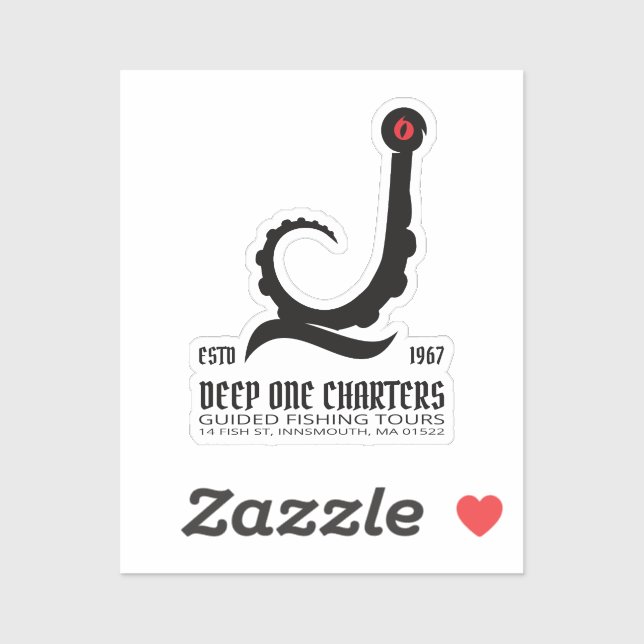 Innsmouth Fischen Tours Cthulhu Lovecraft Aufkleber (Blatt)