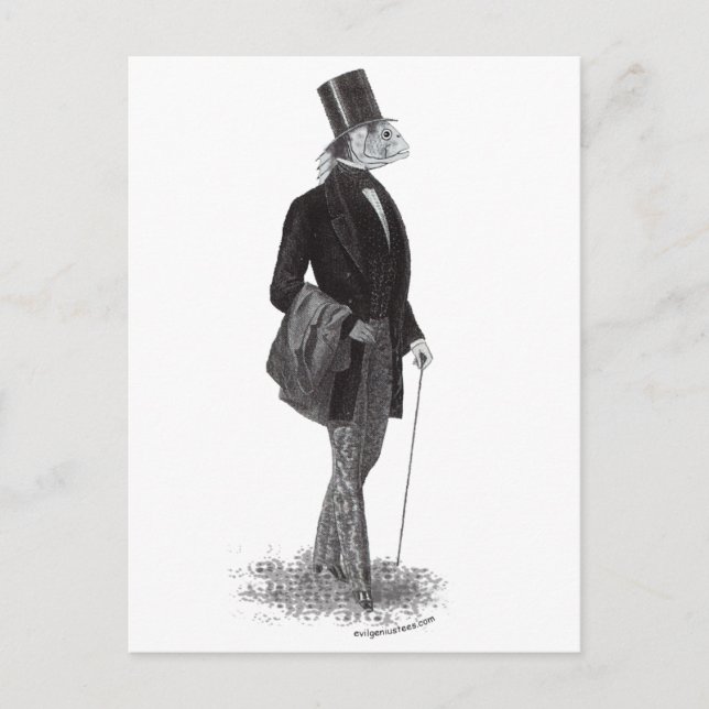 Innsmouth Lovecraft Gentleman Postkarte (Vorderseite)