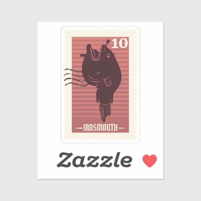 Innsmouth Post Briefmarke Aufkleber (Blatt)