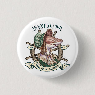 Innsmouth Salt & Sable - Shark Lady Button