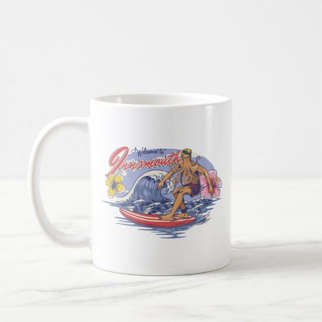 Innsmouth Surfing Lovecraft Kaffeetasse (Links)