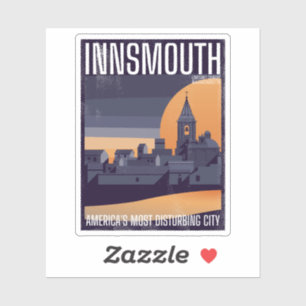 Innsmouth Vintage Travel Poster Lovecraft Aufkleber