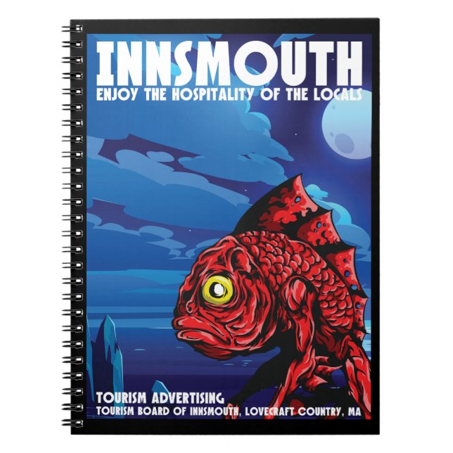 Innsmouth Vintage Travel Poster Lovecraft Notizblock (Vorderseite)