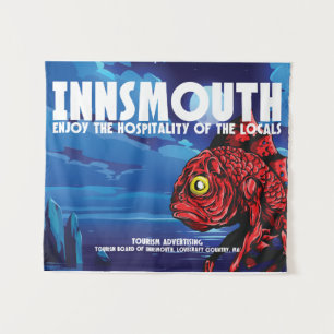 Innsmouth Vintage Travel Poster Lovecraft Wandteppich