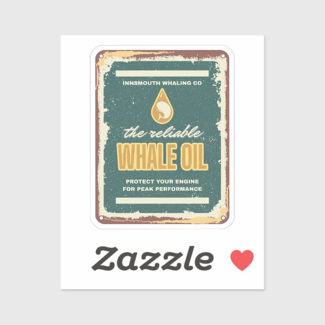 Innsmouth Whale Oil Lovecraft Aufkleber (Blatt)