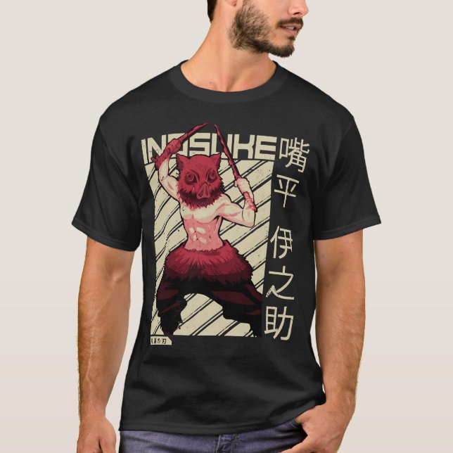 Inosuke Demon Slayer Anime T Shirt T - Shirt (Vorderseite)