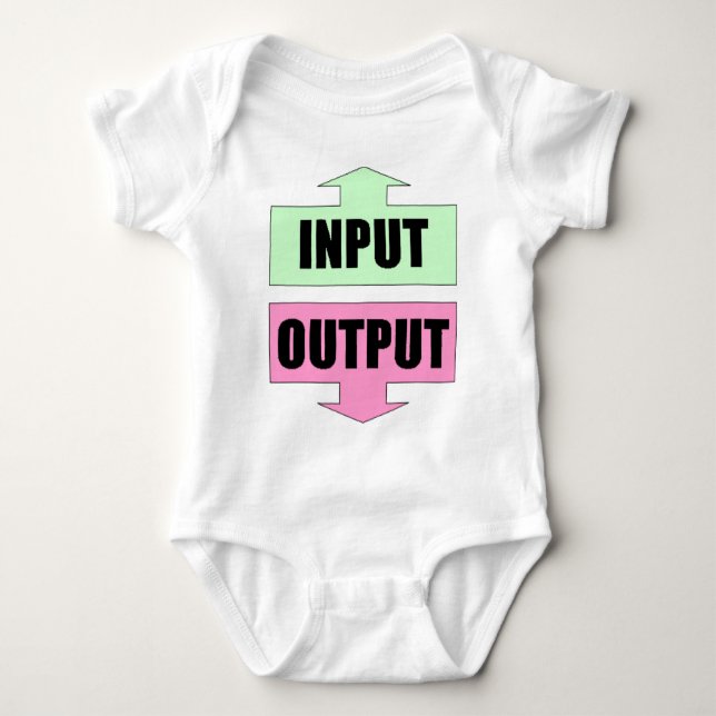 Input_Output_Green_Pink Baby Strampler (Vorderseite)