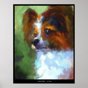 Inquisitive Papillon Fine Art Print Poster