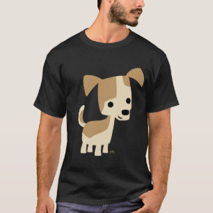 Inquisitiver kleiner Hund Cartoon T - Shirt