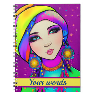 Inquisitives Whimsical Girl Spiral Foto Notebook Notizblock