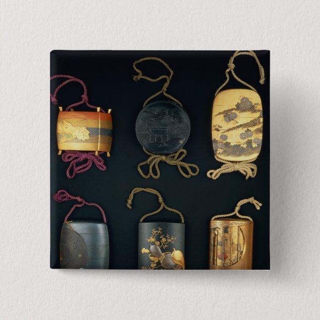 Inro-Hüllen, 19. Jahrhundert Button (Vorderseite)