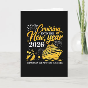 Ins neue Jahr 2026 cruisen Frohes Neues Jahr 202 Karte
