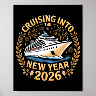 Ins neue Jahr 2026 cruisen Frohes Neues Jahr 202 Poster