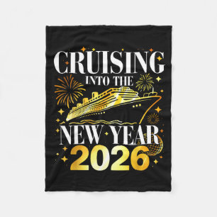 Ins neue Jahr 2026 cruisen Frohes neues Jahr Fam Fleecedecke