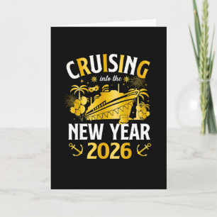 Ins neue Jahr 2026 cruisen Frohes neues Jahr Fam Karte