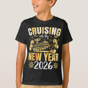Ins neue Jahr 2026 cruisen Junge T-Shirt