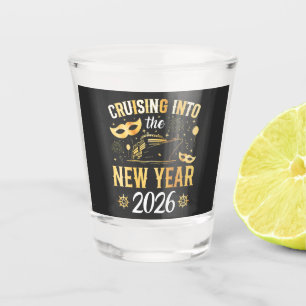 Ins neue Jahr 2026 cruisen Schnapsglas