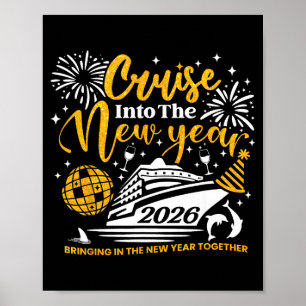 Ins neue Jahr 2026 cruisen und das Neue begrüßen Poster