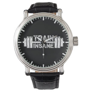 Insane - Barbell, Fitnessraum, Workout Inspiration Armbanduhr