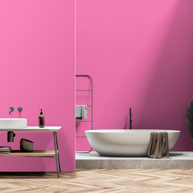 Insanely Pink (das rosafarbenste Rosa) CUSTOM Tapete (Badezimmer)