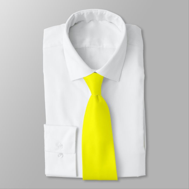 Insanely Yellow (Das gelbste Gelb) Neck Tie Krawatte (Gebunden)
