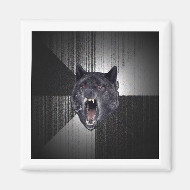 Insanity Wolf Ratschläge Tiermeme Magnet (Vorne)