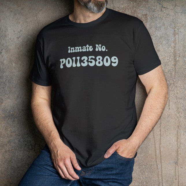 Insasse Nr. PO 1135809 Retro Typografie T-Shirt (Von Creator hochgeladen)