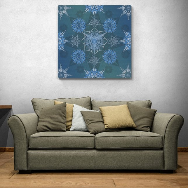 Inschrift der Yantra-Quadrate der Hexa-Dreiecke Leinwanddruck (Von Creator hochgeladen)