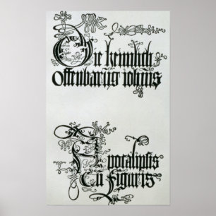Inschriften in gotischer Schrift Poster